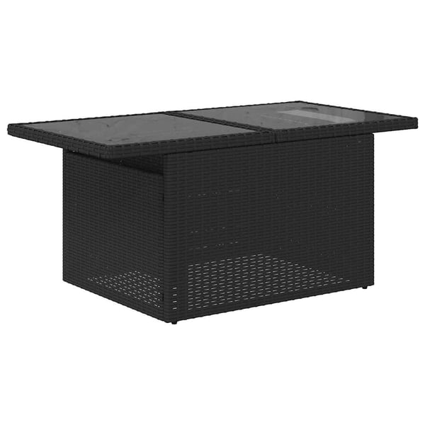 vidaXL sofasæt til haven 5 dele med hynder polyrattan sort