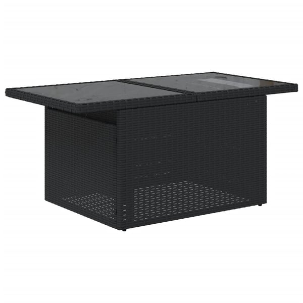 vidaXL Loungegrupp med dynor 6 delar svart konstrotting