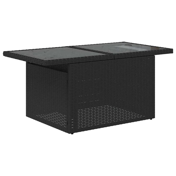 vidaXL sofasæt til haven 6 dele med hynder polyrattan sort