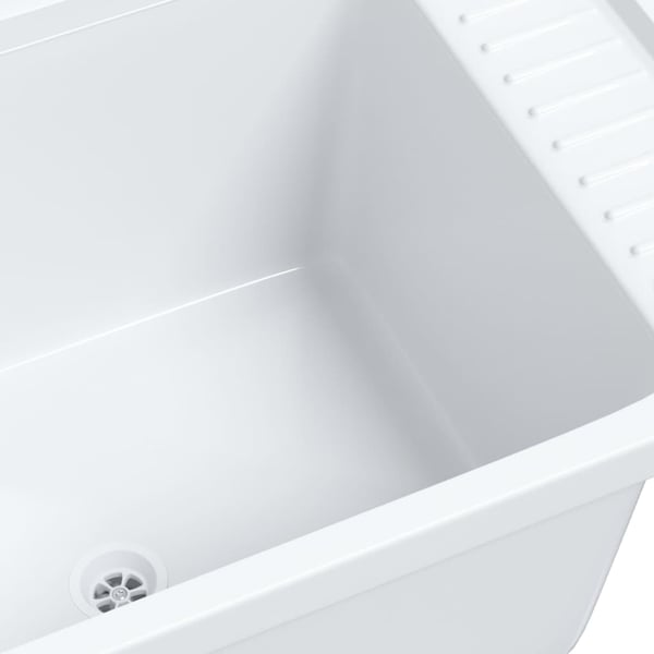 vidaXL Veggmontert vaskeservant hvit 60x40x28 cm harpiks