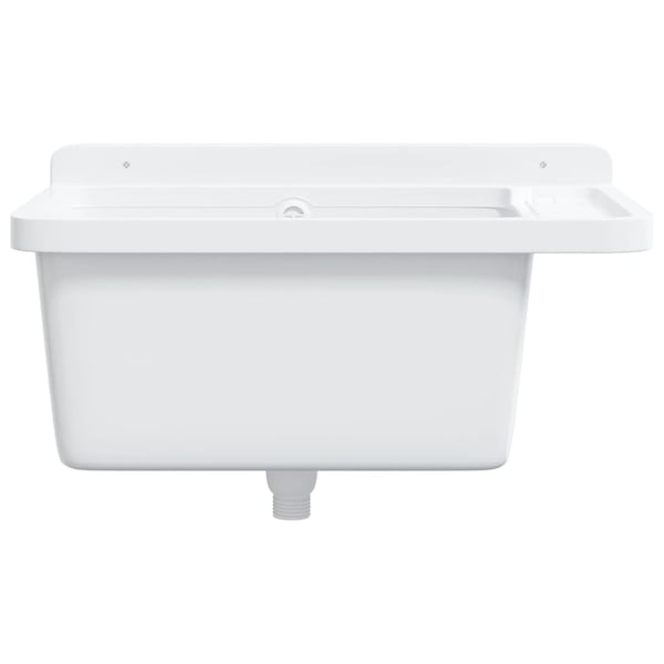 vidaXL Veggmontert vaskeservant hvit 60x40x28 cm harpiks