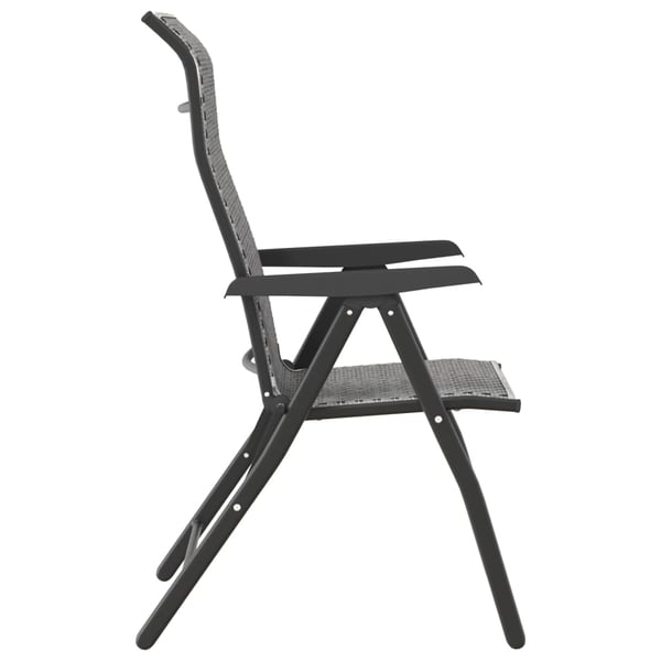 vidaXL havestole 8 stk. foldbar polyrattan grå
