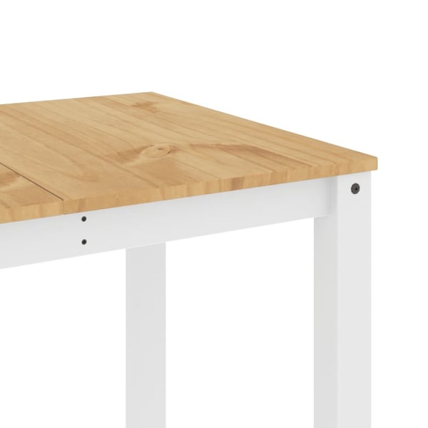 vidaXL spisebord PANAMA 160x80x75 cm massivt fyrretræ grå