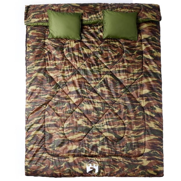 vidaXL Dobbel sovepose med puter for voksne camping 3-4 sesonger
