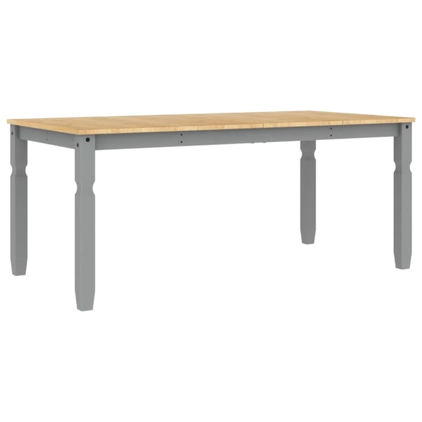 vidaXL Spisebord Corona grå 180x90x75 cm heltre furu