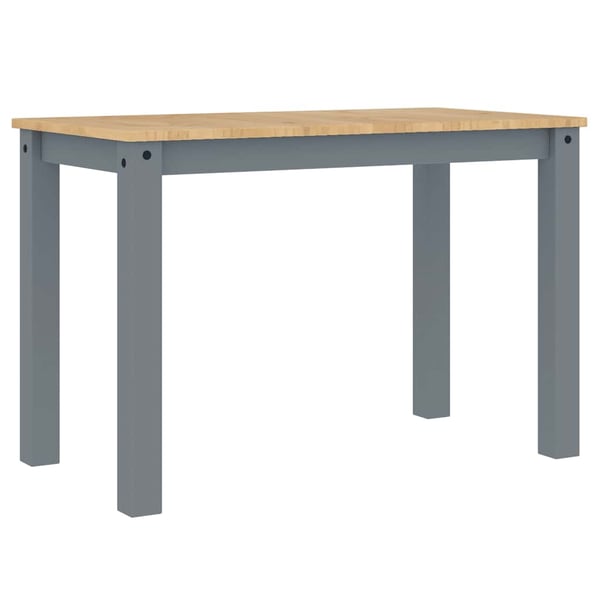 vidaXL Spisebord PANAMA grå 112x60x75 cm heltre furu
