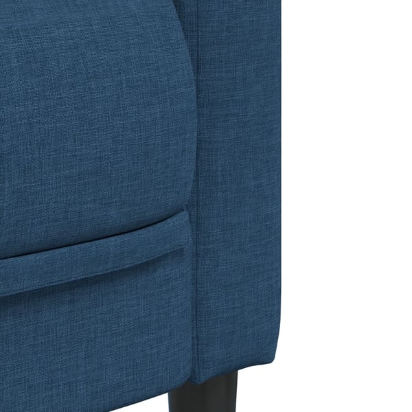 vidaXL Soffgrupp 2 delar blå tyg