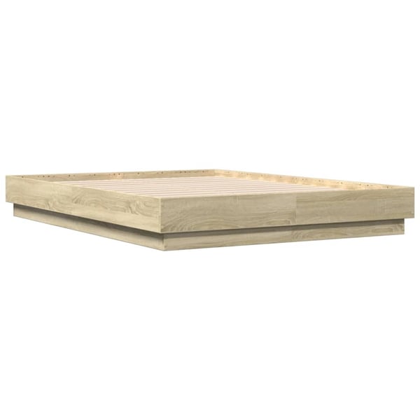 vidaXL Sengeramme sonoma eik 120x190 cm konstruert tre