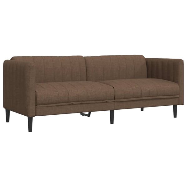 vidaXL sofasæt 3 dele stof brun