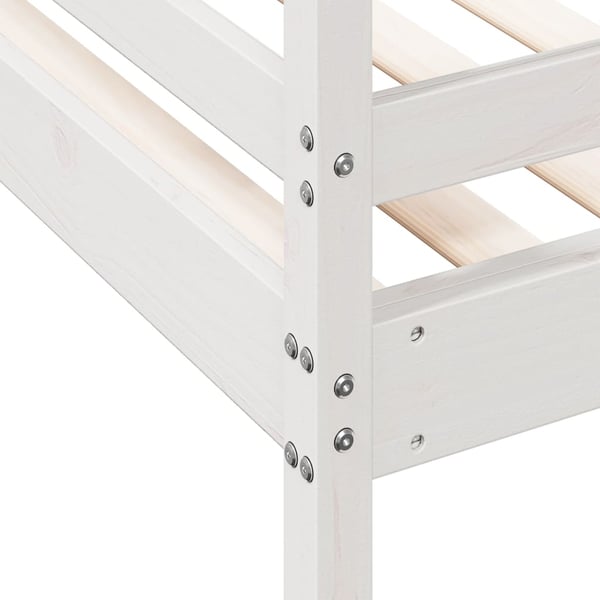 vidaXL køjeseng 90x200/140x200 cm massivt fyrretræ hvid