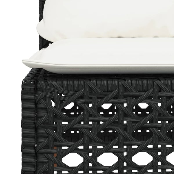 vidaXL sofamodul til haven med hynder polyrattan sort