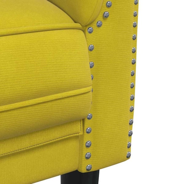 vidaXL Soffa 2-sits gul sammet