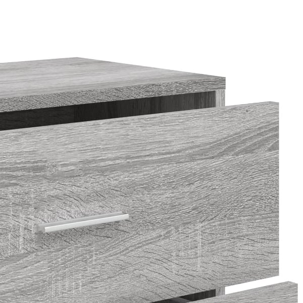 vidaXL Skjenker 3 stk grå sonoma 60x31x84 cm konstruert tre