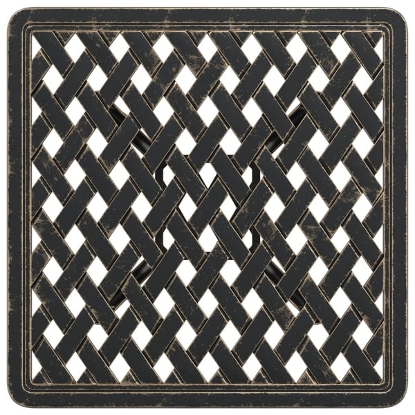 vidaXL Hagebord bronse 53x53x53 cm støpt aluminium