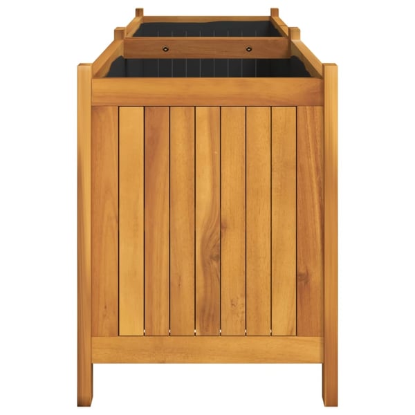 vidaXL Plantekasse med foring 153x38,5x50 cm helte akasie