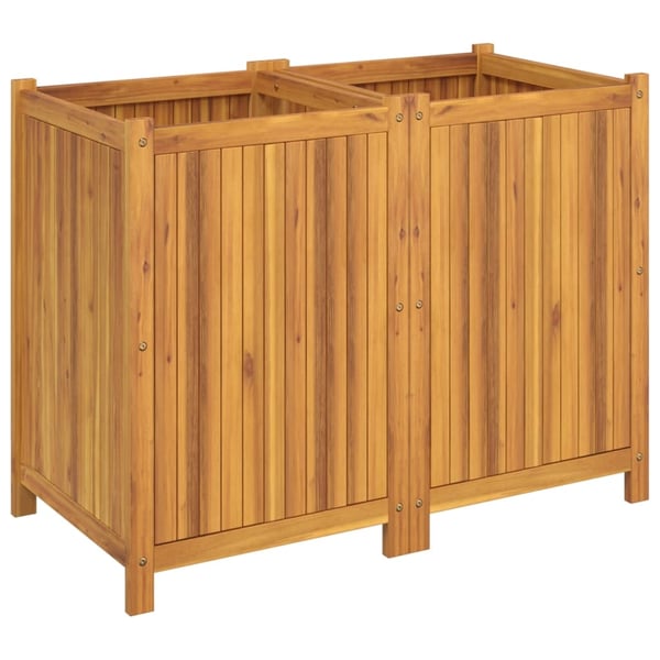 vidaXL Plantekasse med foring 100x50x75 cm helte akasie