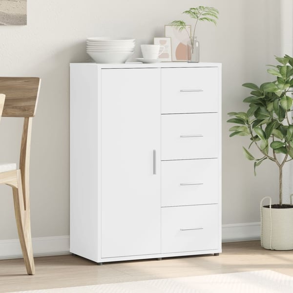 vidaXL Skjenk hvit 60x31x84 cm konstruert tre