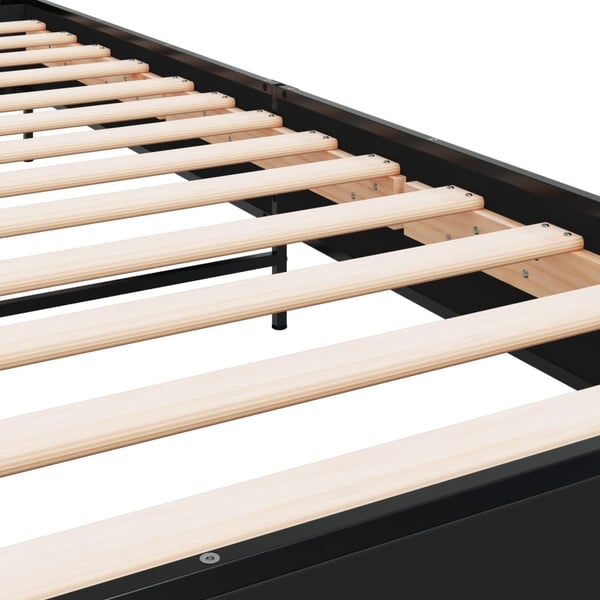 vidaXL Sengeramme svart 90x200 cm konstruert tre og metall