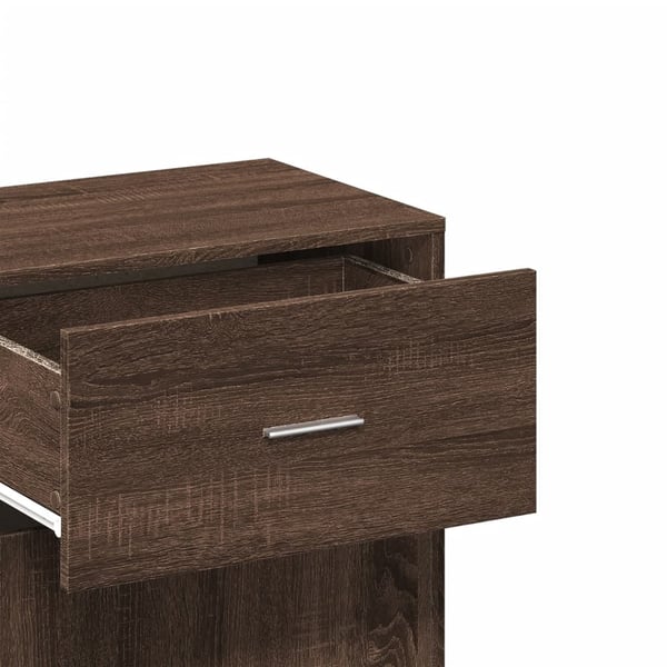vidaXL Oppbevaringsskap brun eik 56,5x39x90 cm konstruert tre