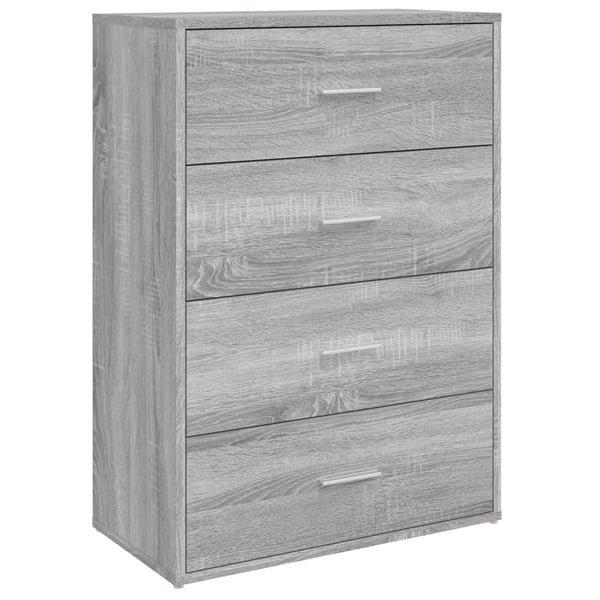 vidaXL Skjenker 2 stk grå sonoma 60x31x84 cm konstruert tre