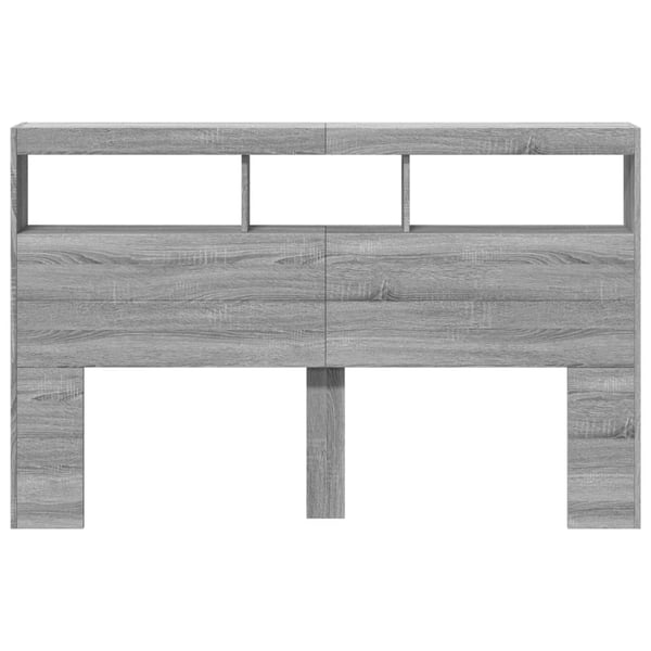 vidaXL Hodegavl skap med LED grå sonoma 160x17x102 cm