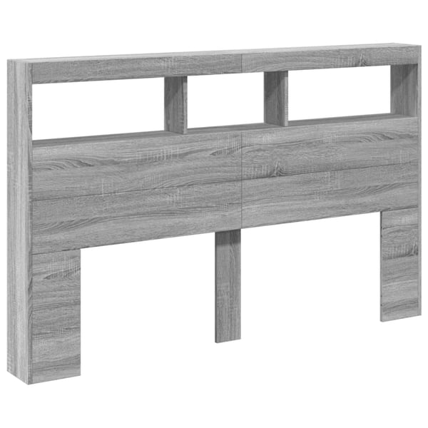vidaXL Hodegavl skap med LED grå sonoma 160x17x102 cm