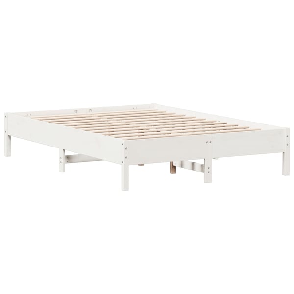 vidaXL Sengeramme uten madrass hvit 160x200 cm heltre furu
