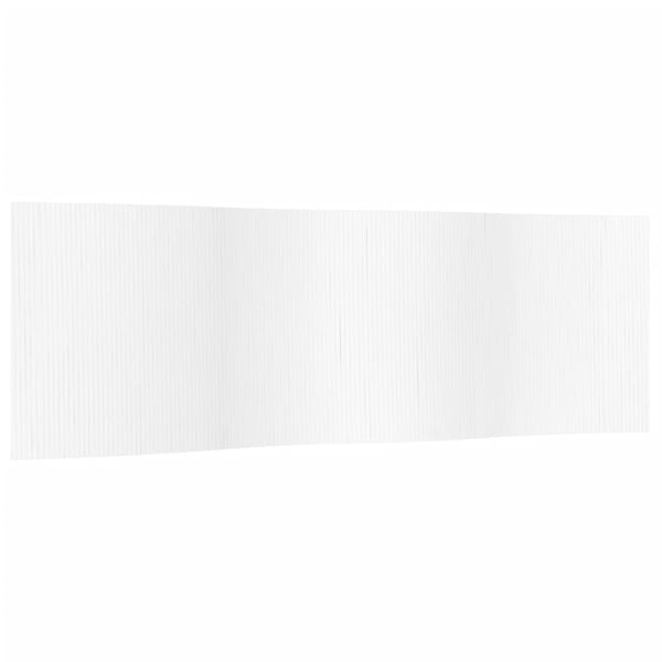 vidaXL Romdeler hvit bredde 600 cm høyde 165 cm bambus