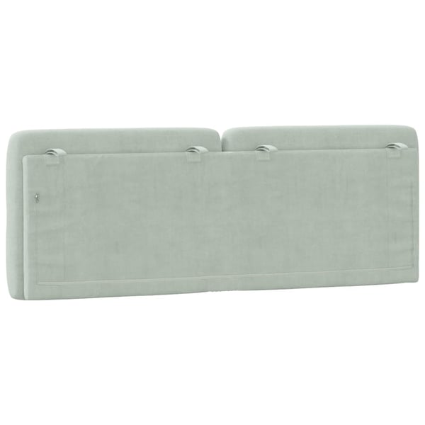 vidaXL gavlpude 140 cm velour lysegrå