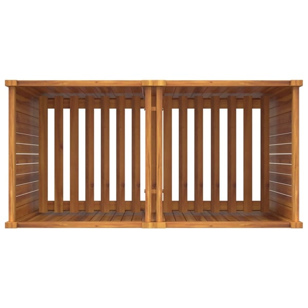 vidaXL Plantekasse med foring 100x50x100 cm helte akasie
