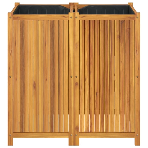 vidaXL Plantekasse med foring 100x50x100 cm helte akasie