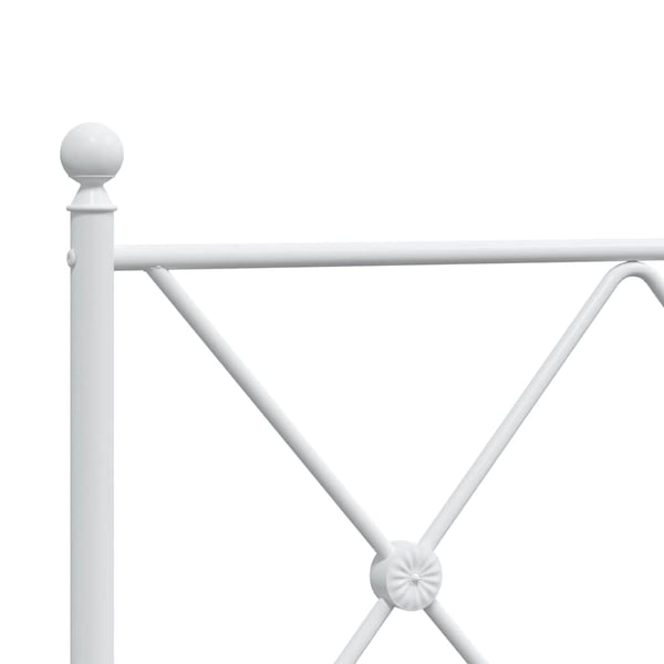 vidaXL Ersättningsgavel metall vit 140 cm