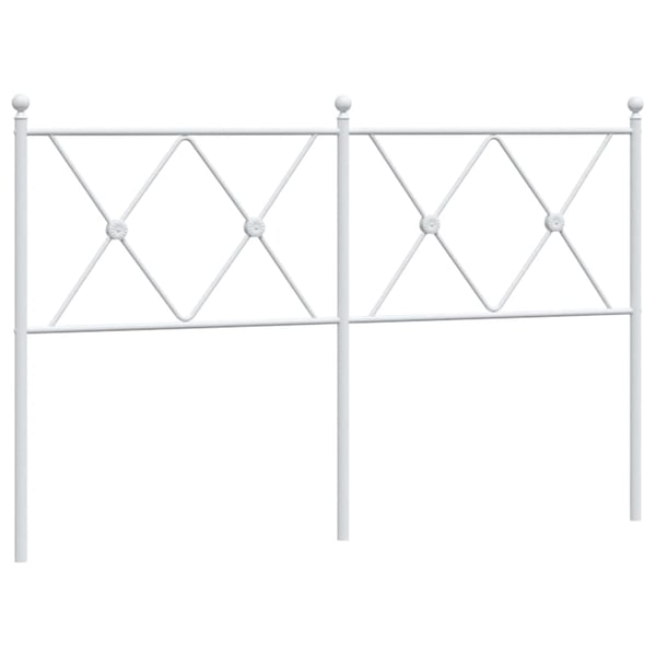 vidaXL Ersättningsgavel metall vit 140 cm
