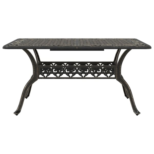 vidaXL Puutarhapöytä pronssi 150x90x72 cm valualumiini