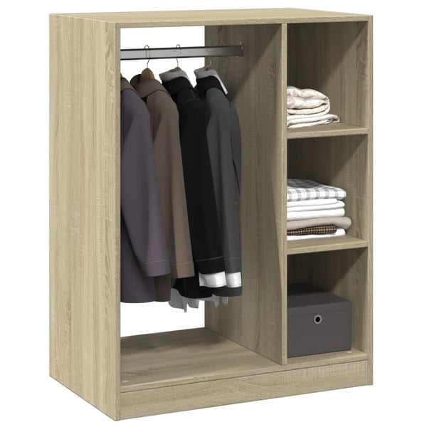 vidaXL Garderobe sonoma eik 77x48x102 cm konstruert tre