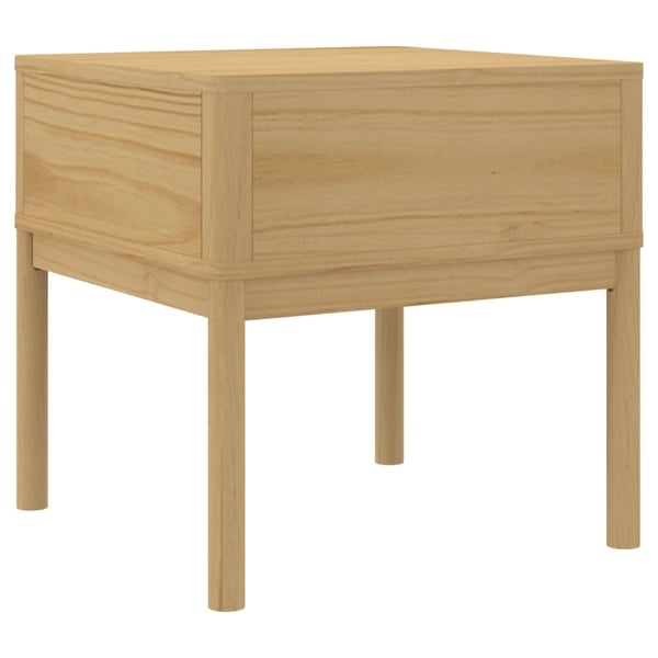vidaXL Lampebord FLORO voksbrun 55x55x54 cm heltre furu