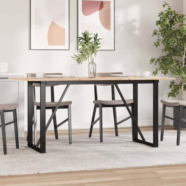 vidaXL Ben for spisebord O-ramme 140x60x73 cm stål