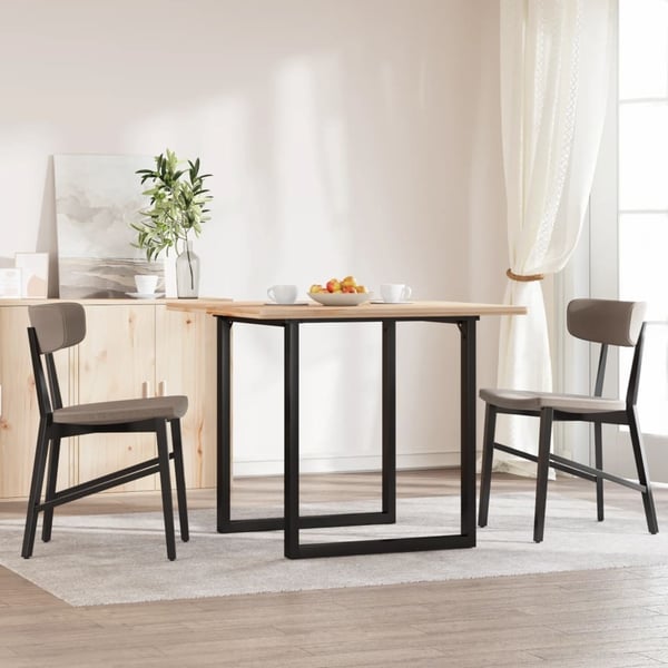 vidaXL Ben for spisebord O-ramme 70x70x73 cm stål
