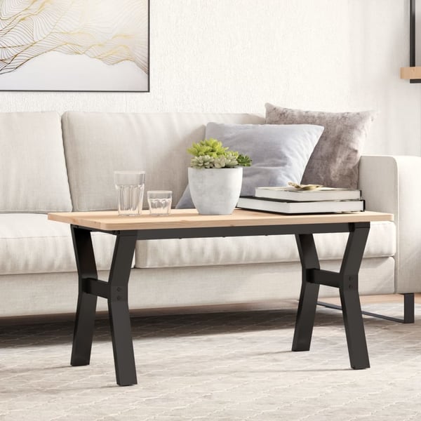 vidaXL Ben for salongbord Y-ramme 80x40x43 cm stål