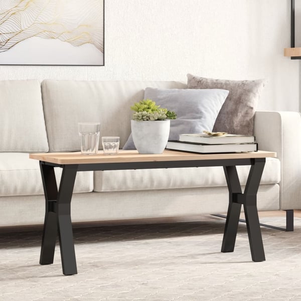 vidaXL Ben for salongbord Y-ramme 90x30x43 cm stål