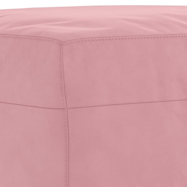 vidaXL Soffgrupp med dynor 3 delar rosa sammet