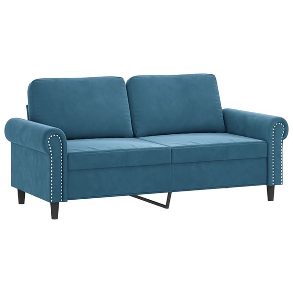 vidaXL sofasæt 3 dele med puder velour blå