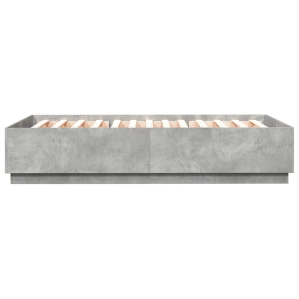 vidaXL Sengeramme betonggrå 120x200 cm konstruert tre