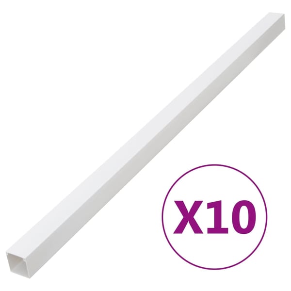 vidaXL Kabelkanaler 100x40 mm 10 m PVC
