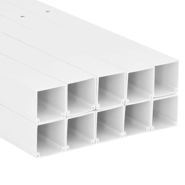 vidaXL Kabelkanaler 100x40 mm 10 m PVC