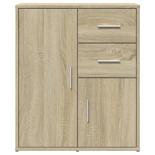 vidaXL Skjenker 2 sonoma eik 60x31x70 cm konstruert tre
