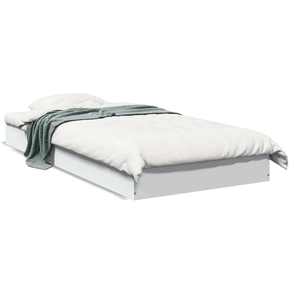 vidaXL sengeramme 75x190 cm konstrueret træ hvid
