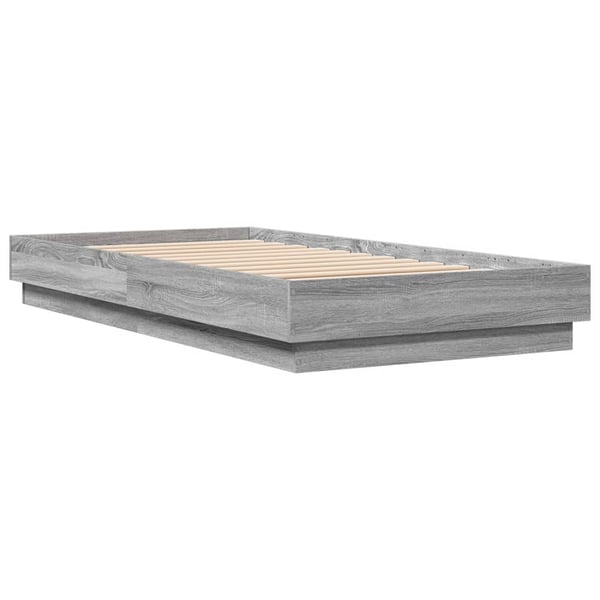 vidaXL Sengeramme grå sonoma 75x190 cm konstruert tre