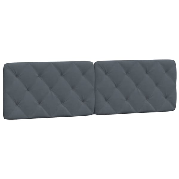 vidaXL Bed Frame with LED without Mattress Dark Grey 180x200 cm Velvet