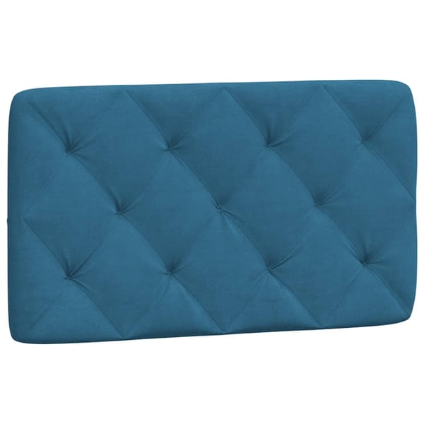 vidaXL sengeramme med LED uden madras 90x200 cm velour blå
